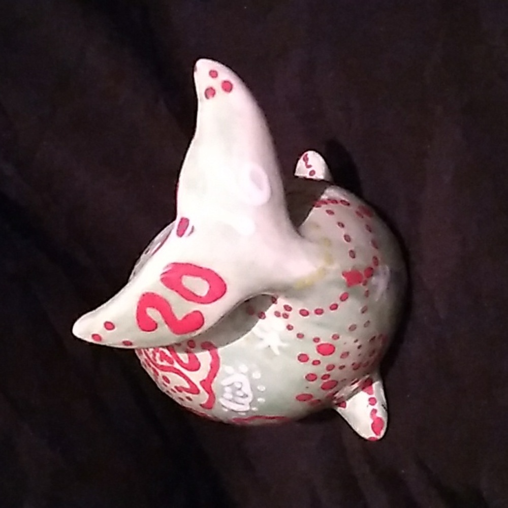 Hand Painted Colorful Ceramic Whale Figurine (B2) - Picture 6 of 10